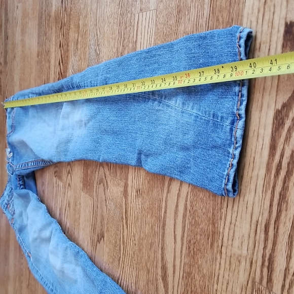 (26W) True Religion Women's Low Rise Slim Fit Jeans Western Distressed - Picture 6 of 11